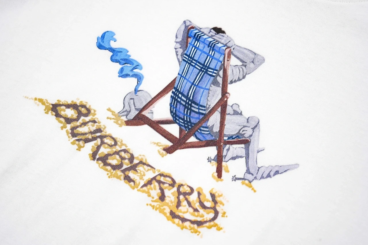 Burberry White Beach Graphic T-Shirt product photo from LabelPicks