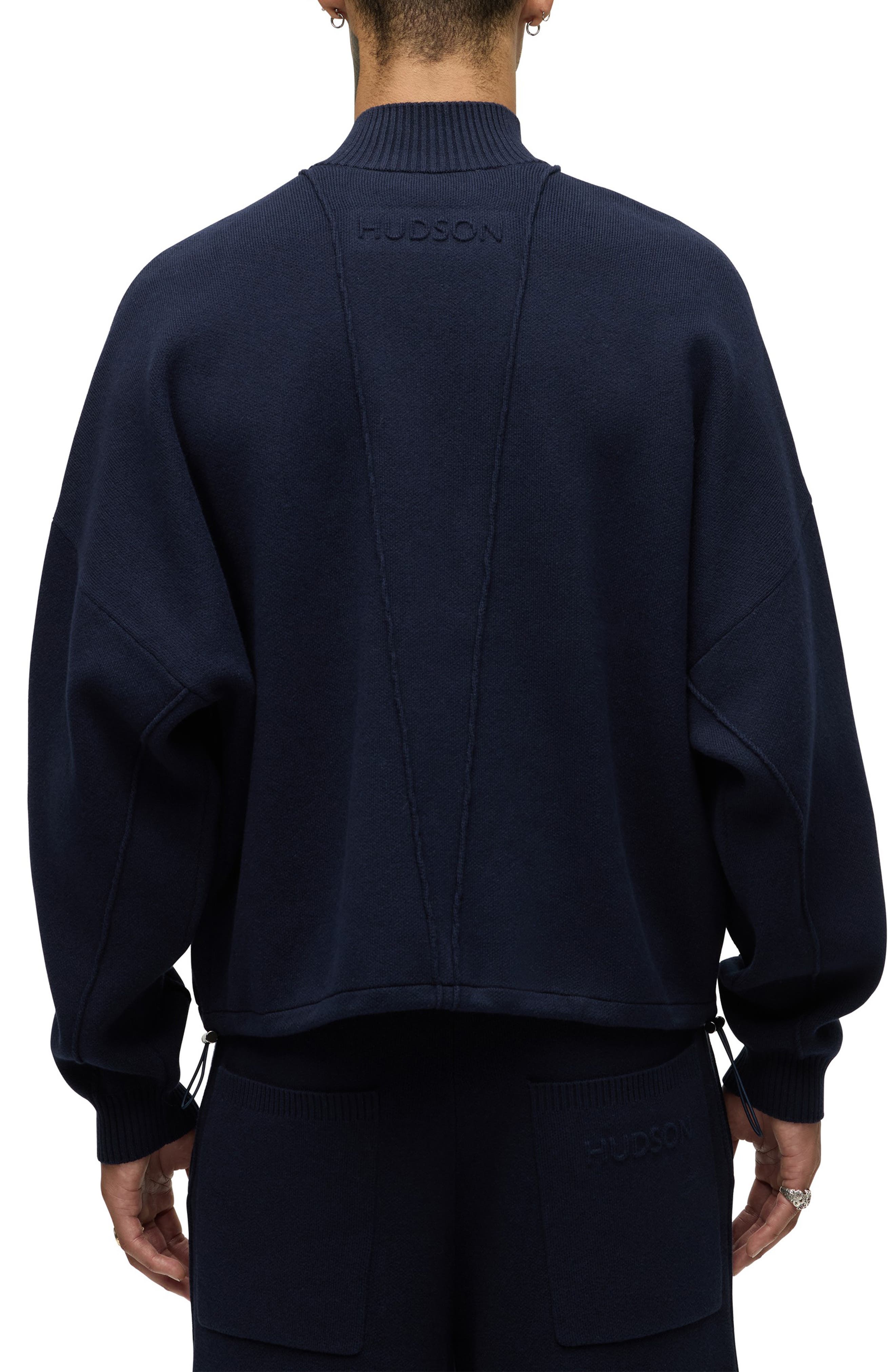 Hudson Jeans Jrue Mock Neck Cotton & Cashmere Blend Sweater