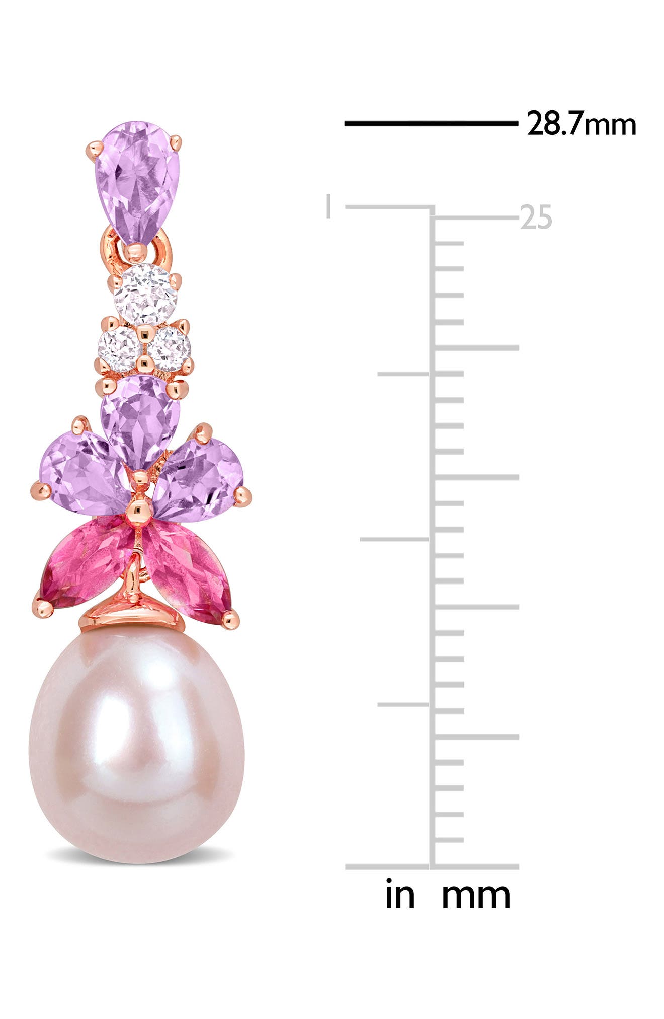 DELMAR Topaz, Amethyst & Cultured Pearl Drop Earrings