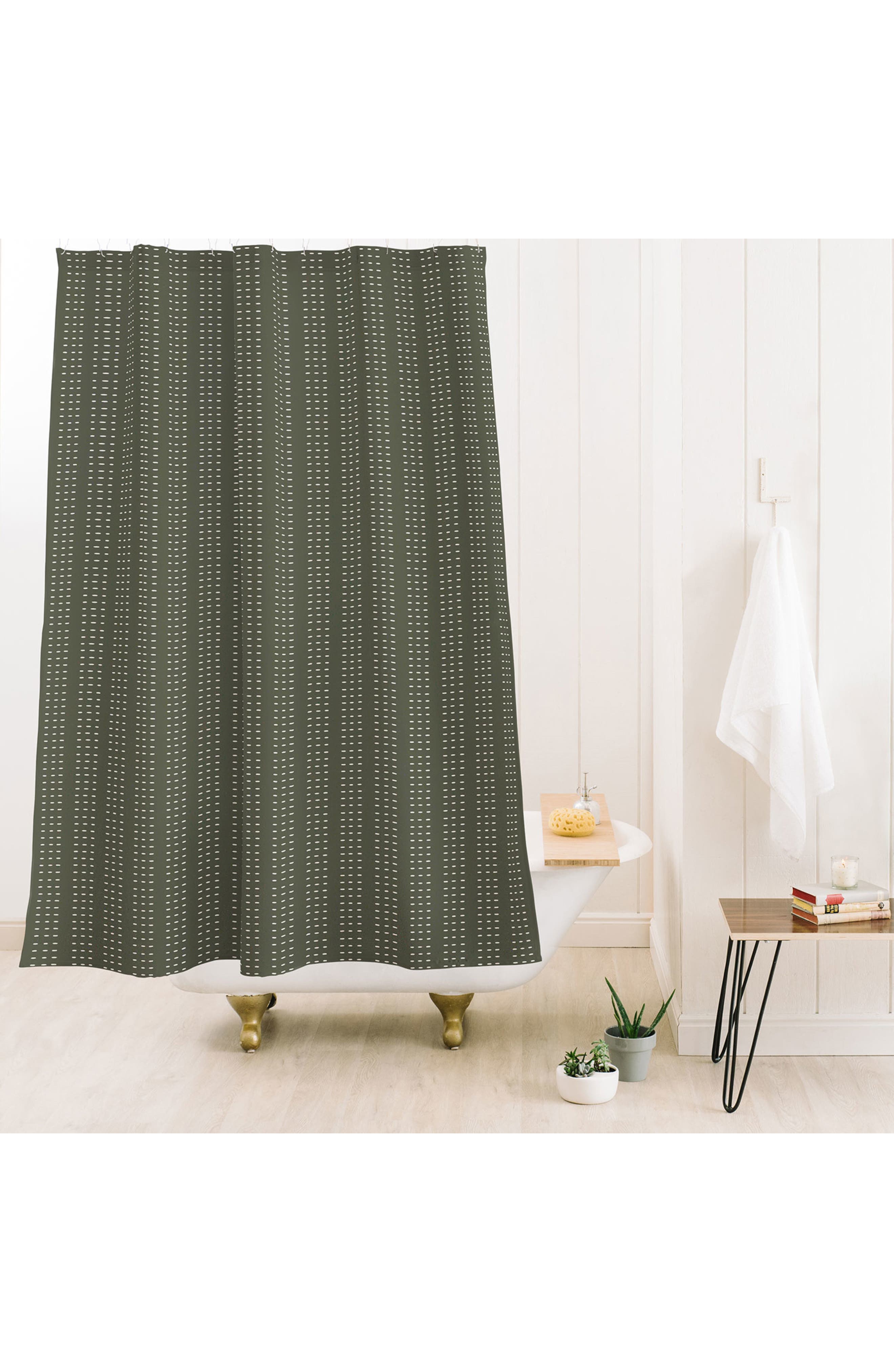 Deny Designs Dash Olive Shower Curtain