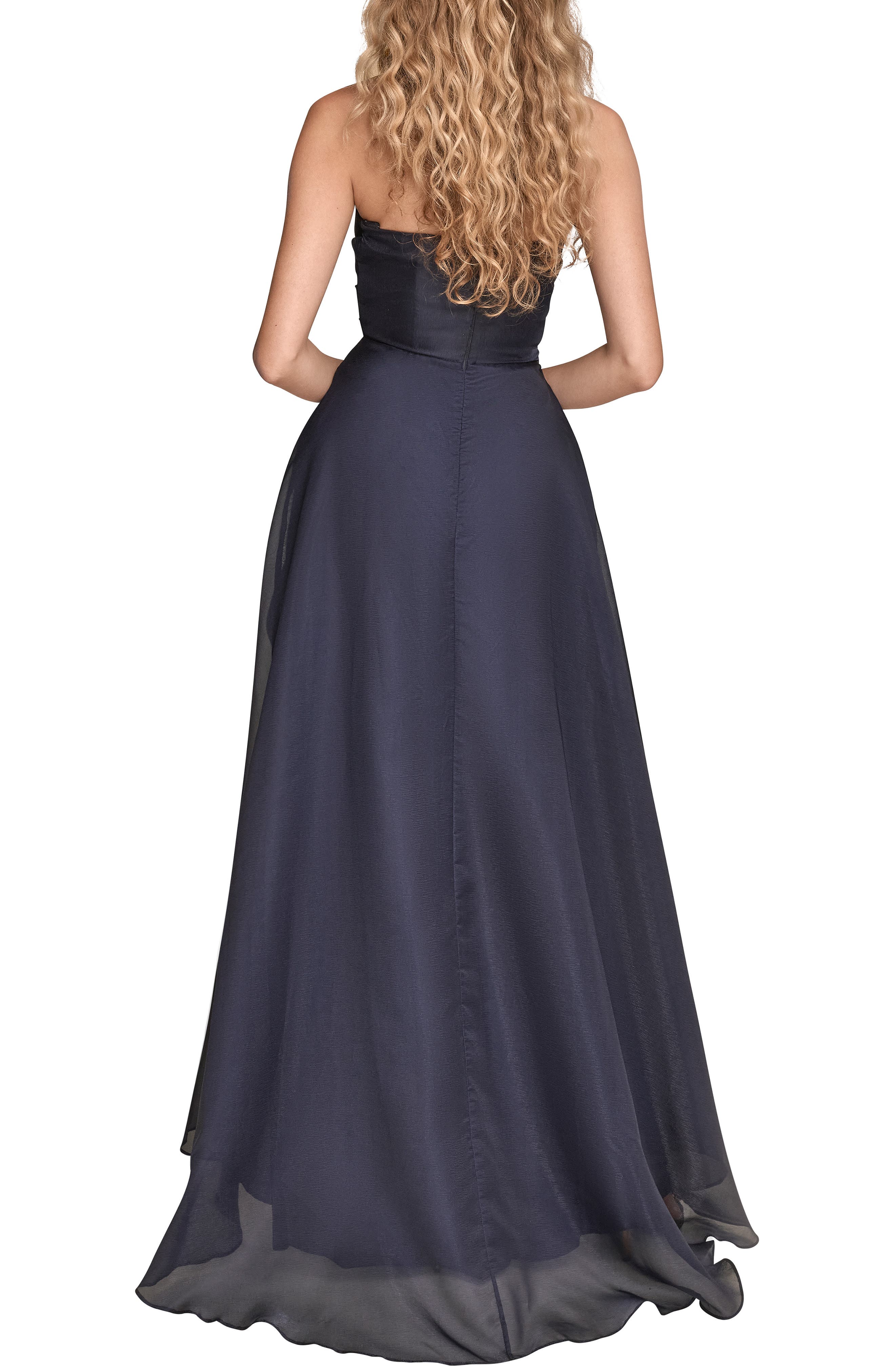 Donna Karan New York Strapless Ruched Bodice Gown