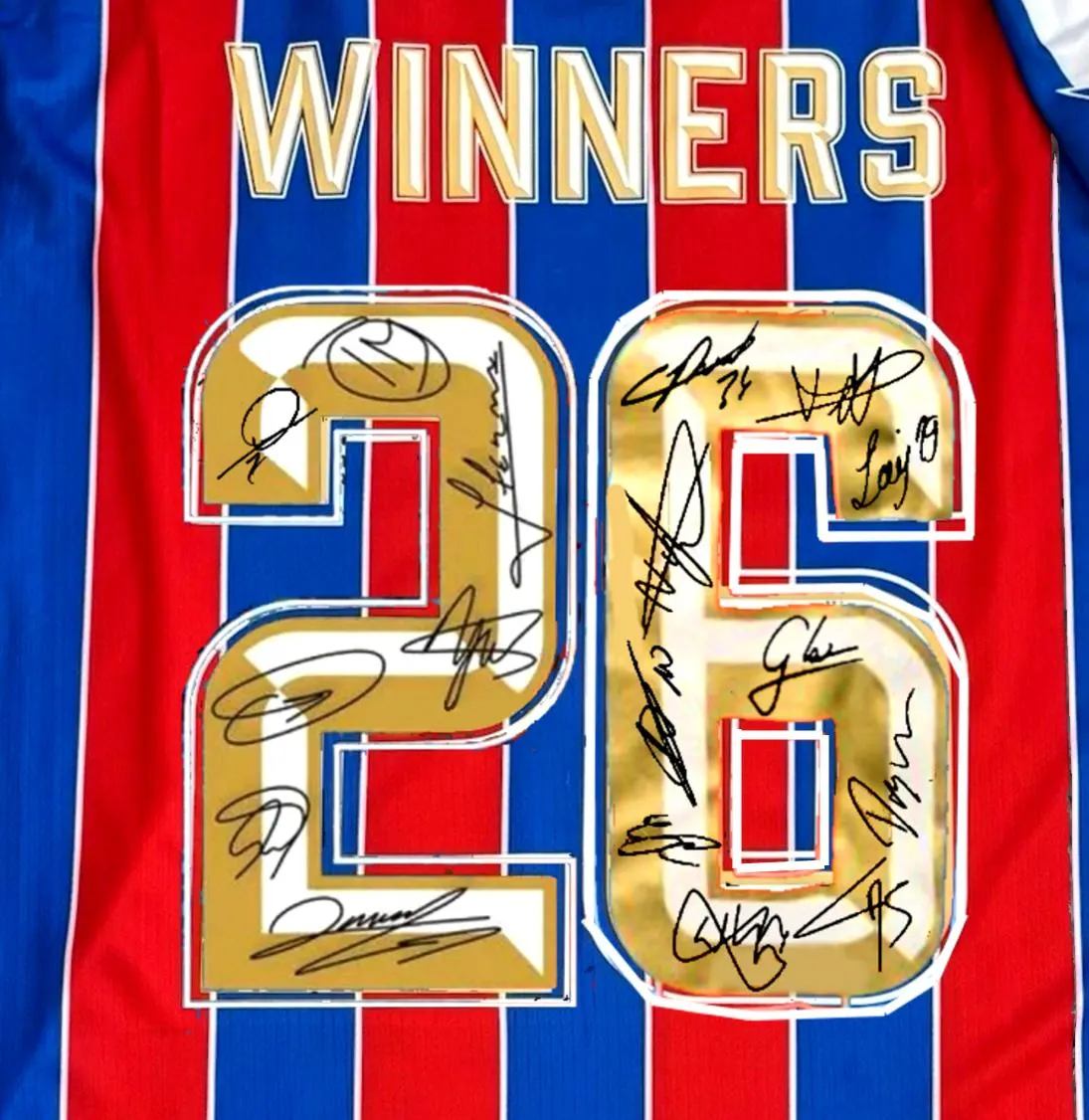 Crystal Palace Team SIGNED 25/26 Conference League Winners Shirt Jersey - COA - 2025
