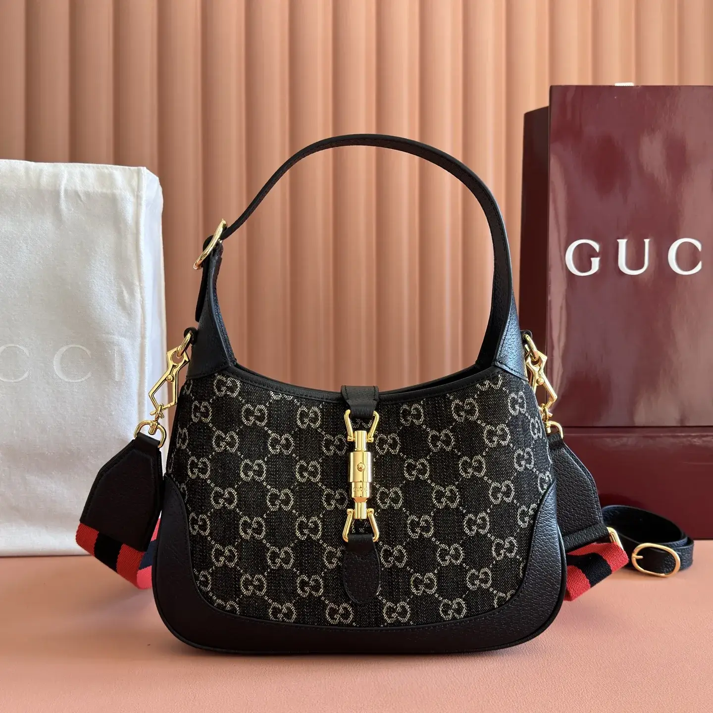 Gucci Jackie Black Denim Shoulder Bag product photo from LabelPicks