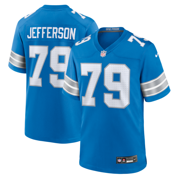 Quinton Jefferson Detroit Lions Nike Team Game Jersey -  Blue