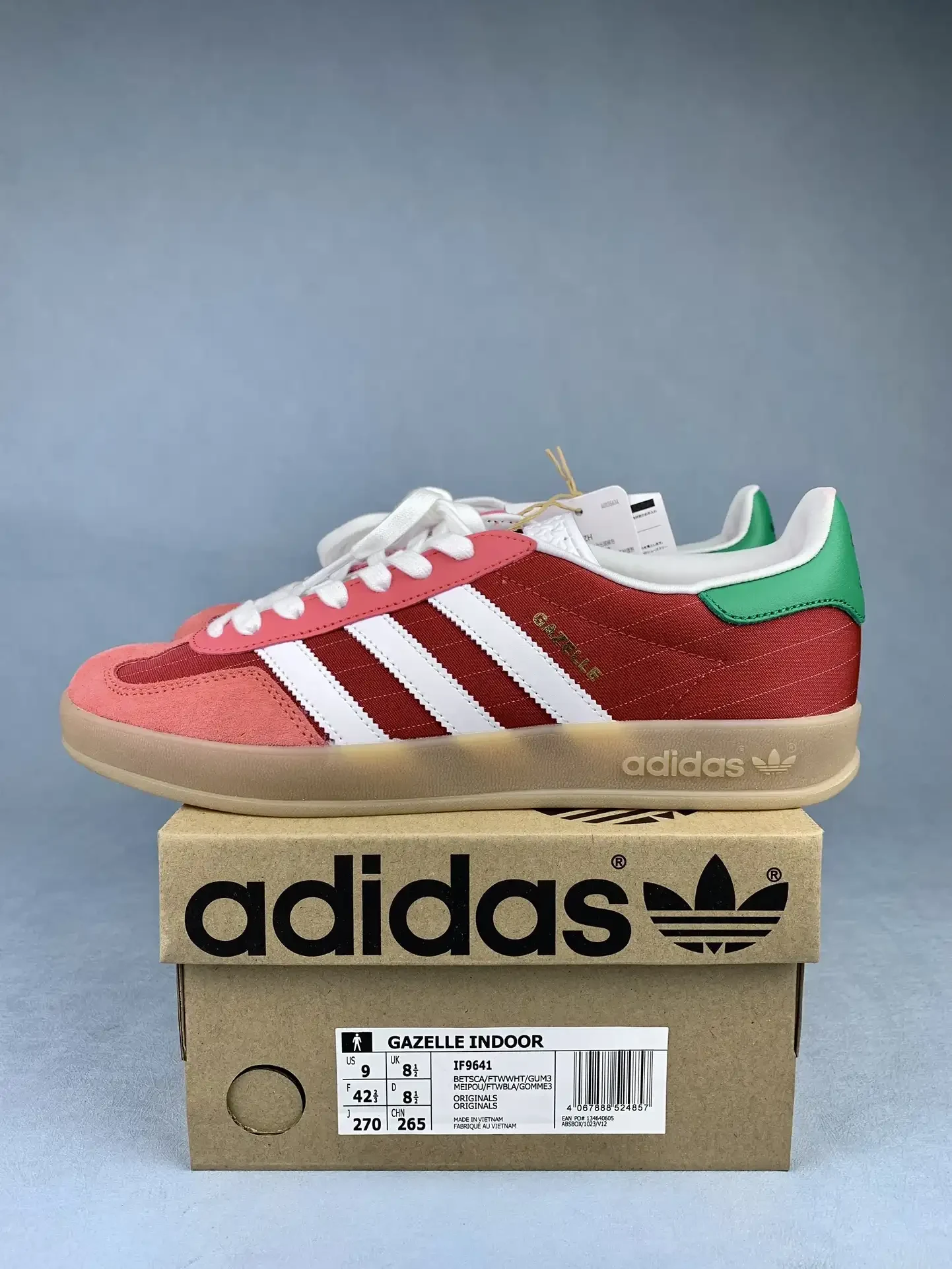 adidas Gazelle Indoor Olympic Pack Red Shoes product photo from LabelPicks