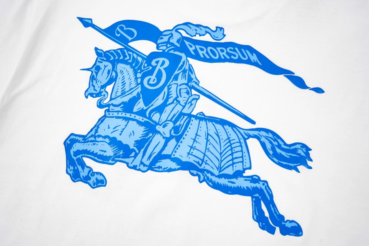 Burberry White Front Letter Back Knight Print T-Shirt product photo from LabelPicks