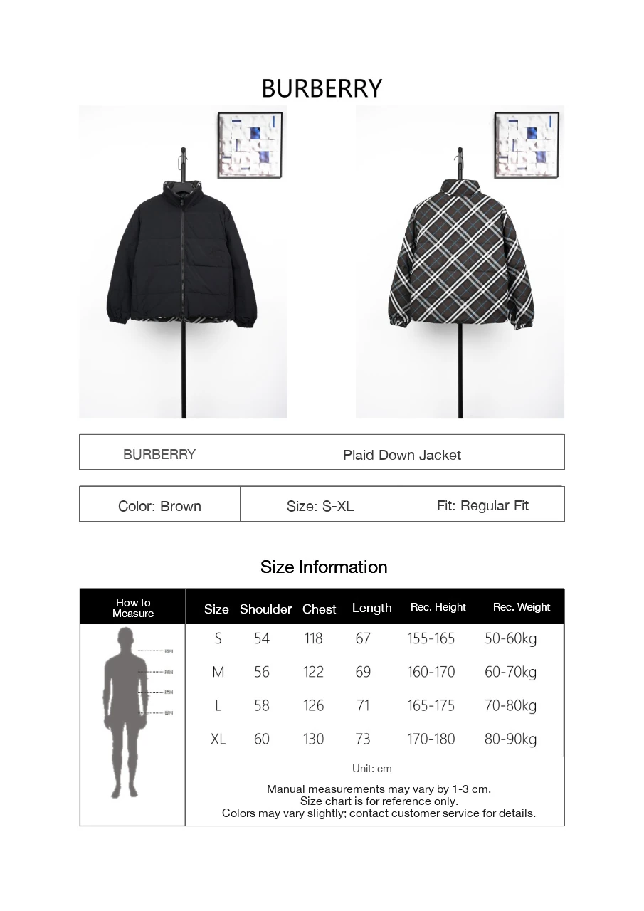 Burberry Black Reversible Check Down Jacket product photo from LabelPicks