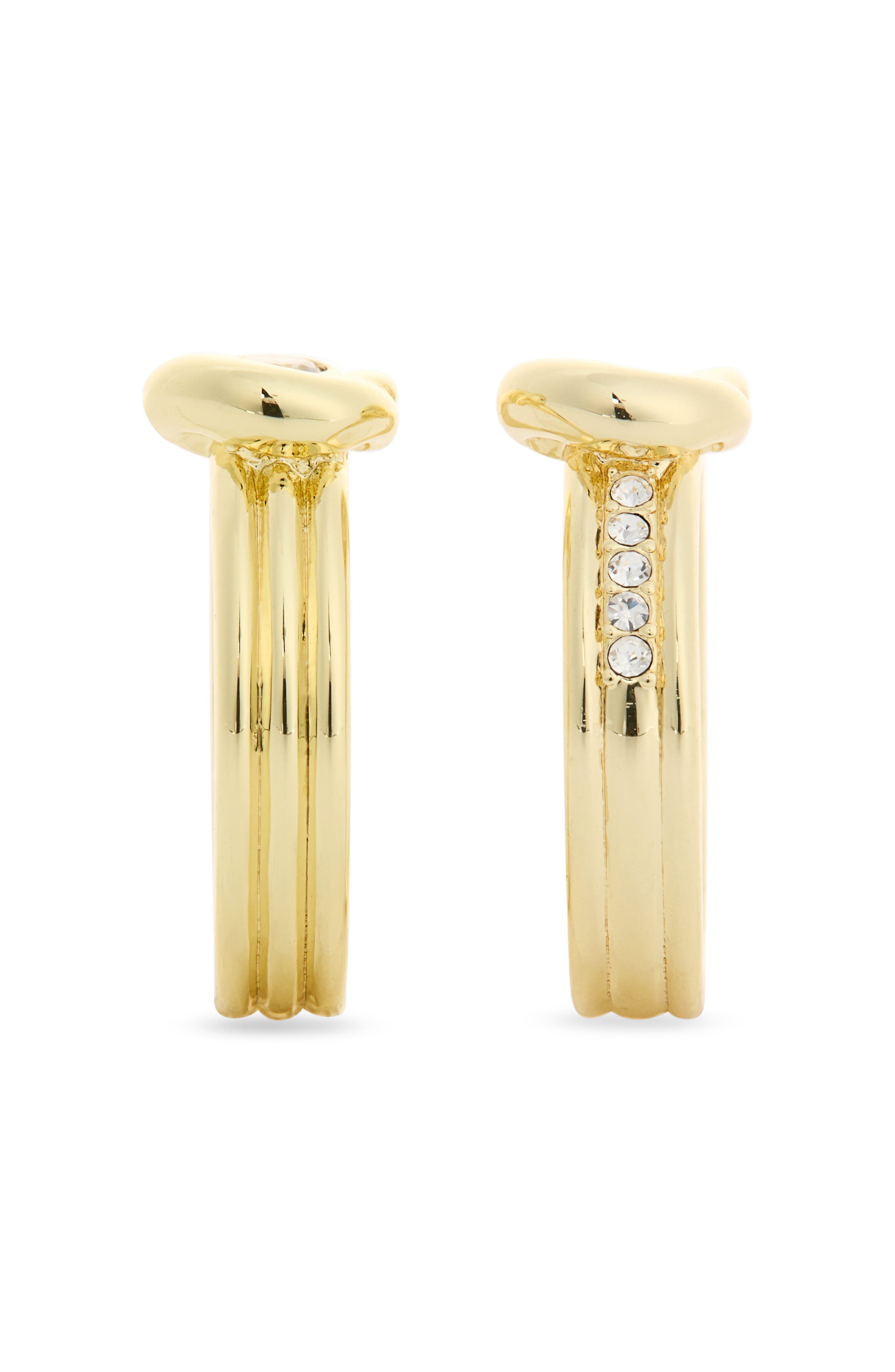 Covet Set of 2 Crystal Tied Band Rings