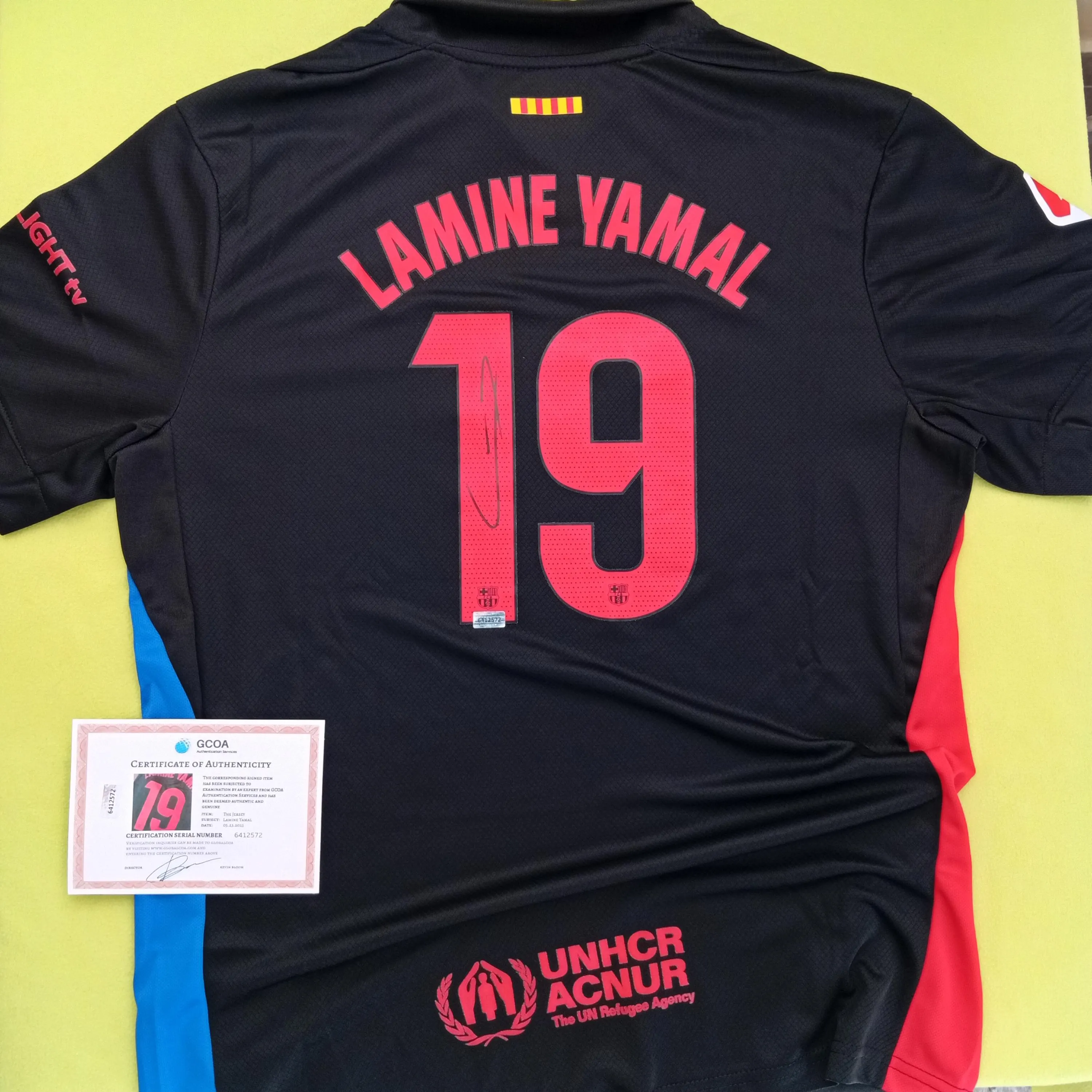 Lamine Yamal Signed Autographed Barcelona FC Home Football Shirt With COA