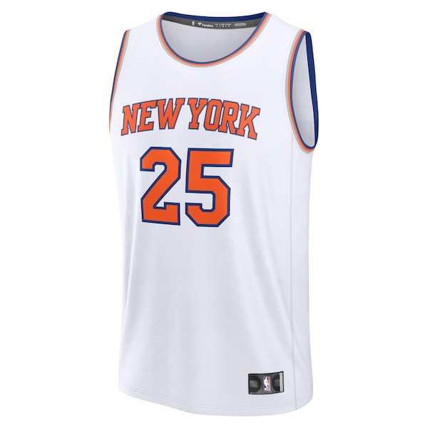 Mikal Bridges New York Knicks  Fast Break Replica Player Jersey - Association Edition - White