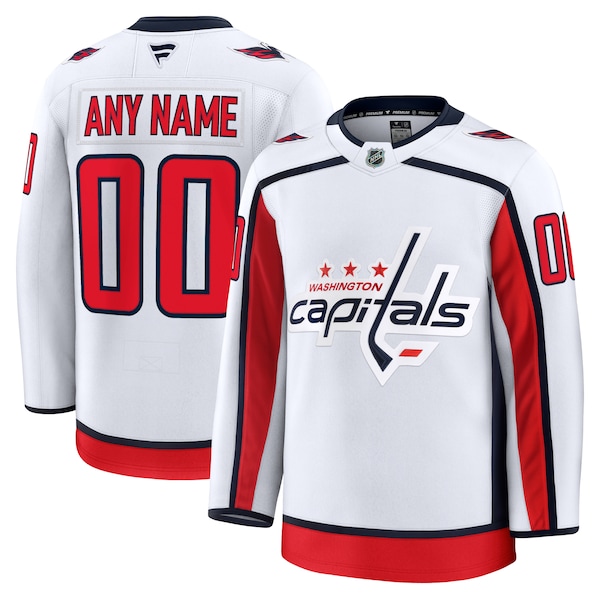 Washington Capitals  Away Premium Custom Jersey - White/Red/Black