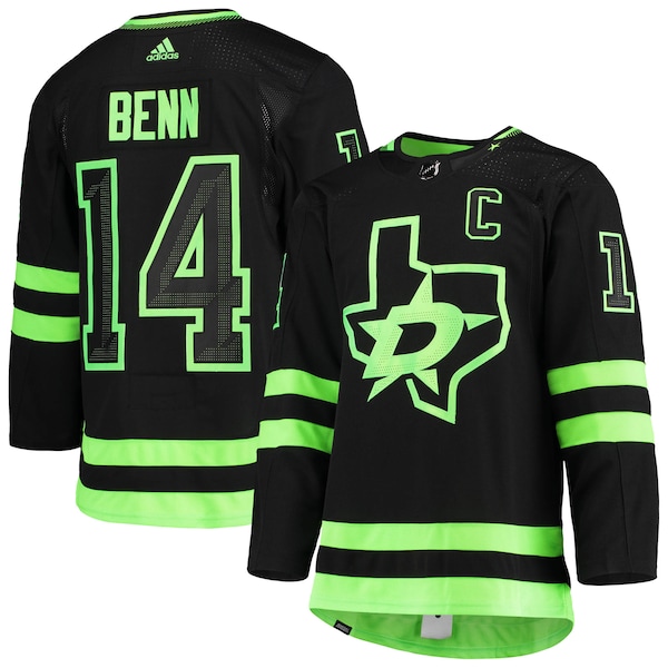 Jamie Benn Dallas Stars adidas Alternate Primegreen Authentic Player Jersey - Black/Kelly Green