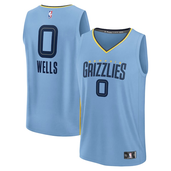 Jaylen Wells Memphis Grizzlies  Fast Break Replica Player Jersey - Statement Edition - Light Blue