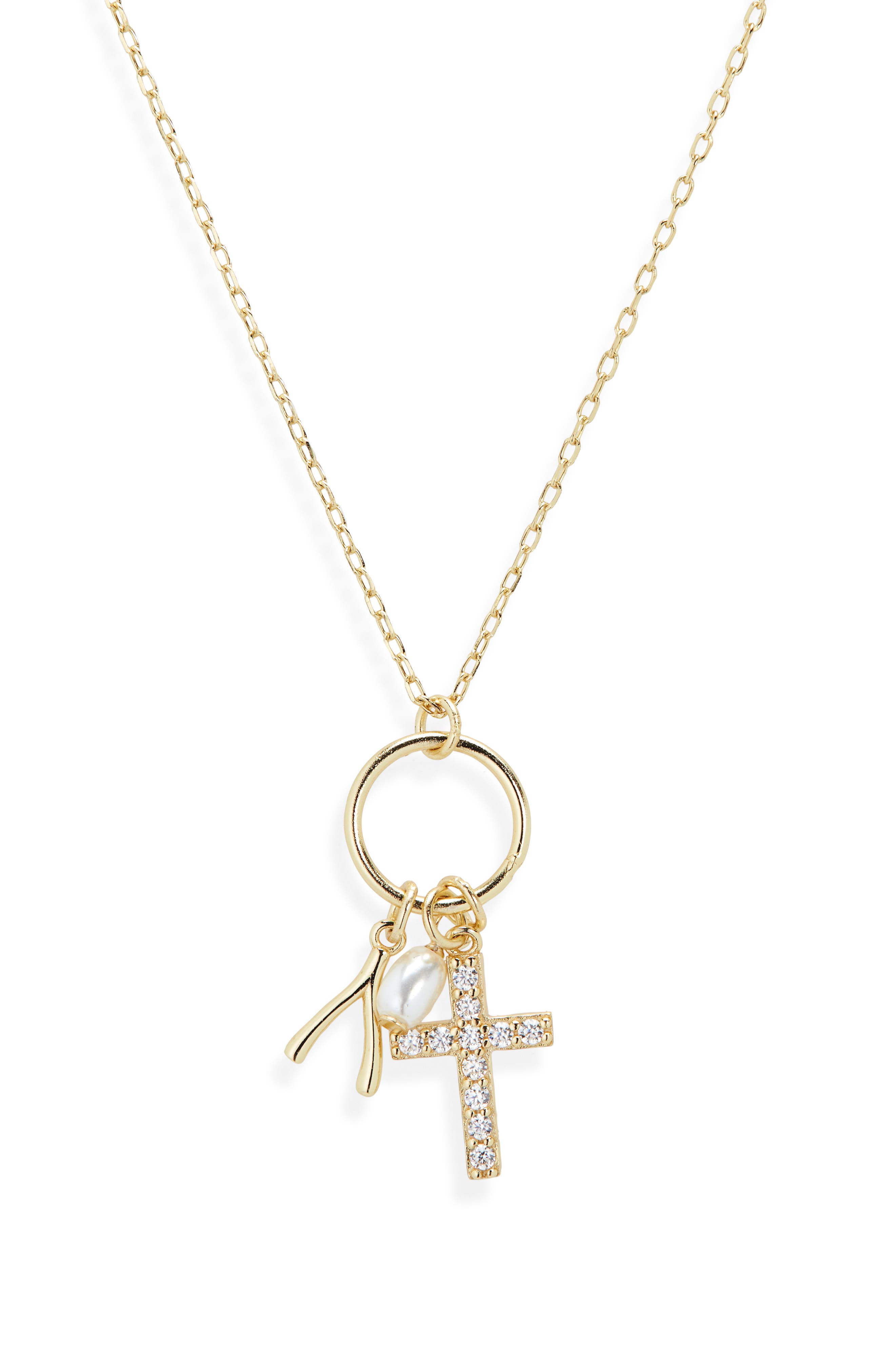 ARGENTO VIVO Dainty Cross Charm Necklace
