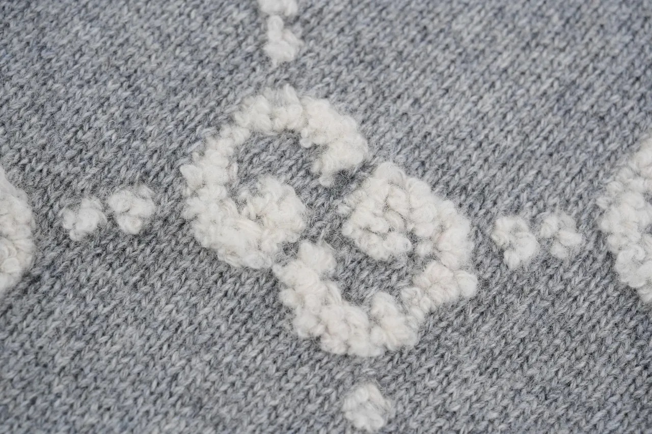 GUCCI Grey White GG Jacquard Zip Cardigan product photo from LabelPicks