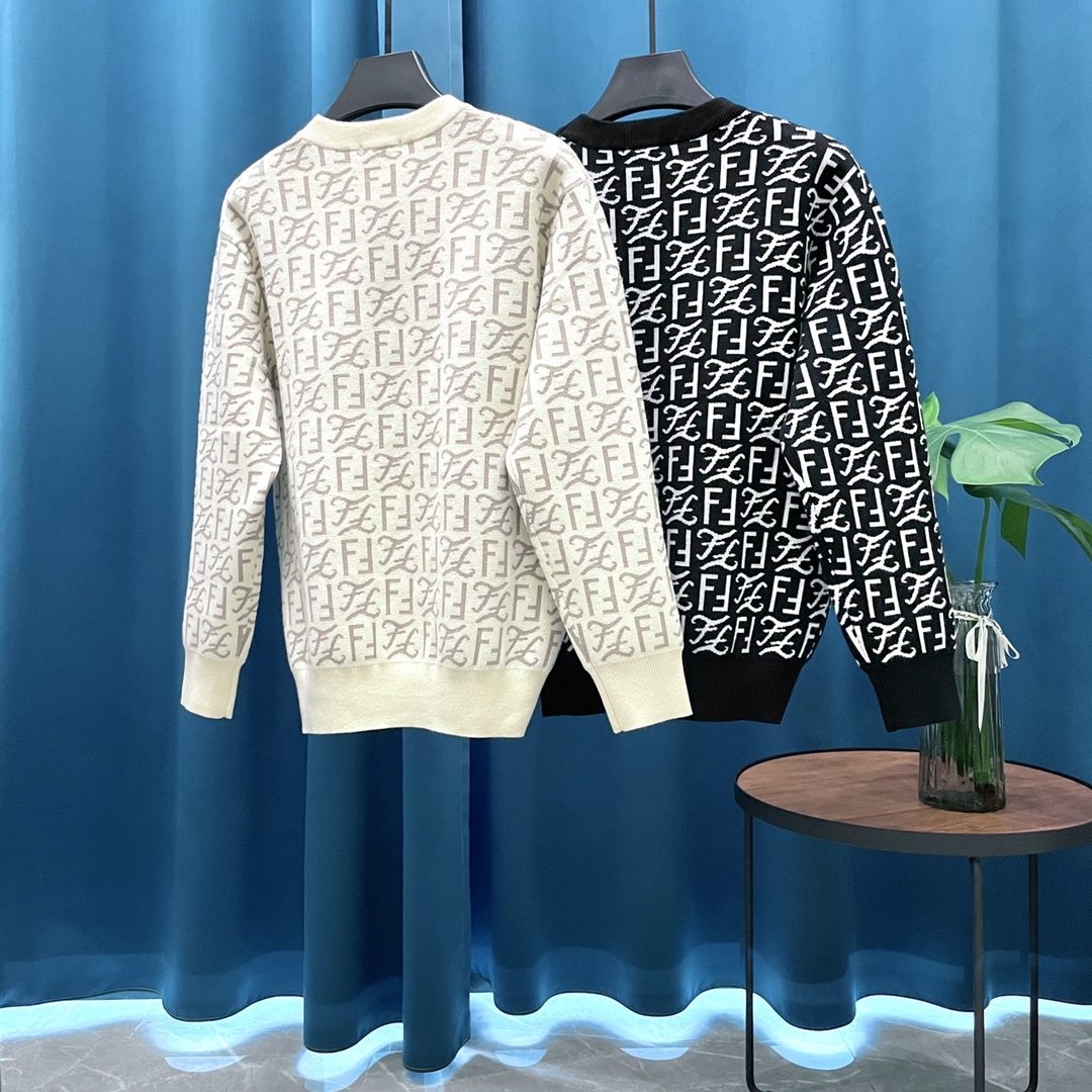 Jacquard Long Sleeve Knitted Sweater