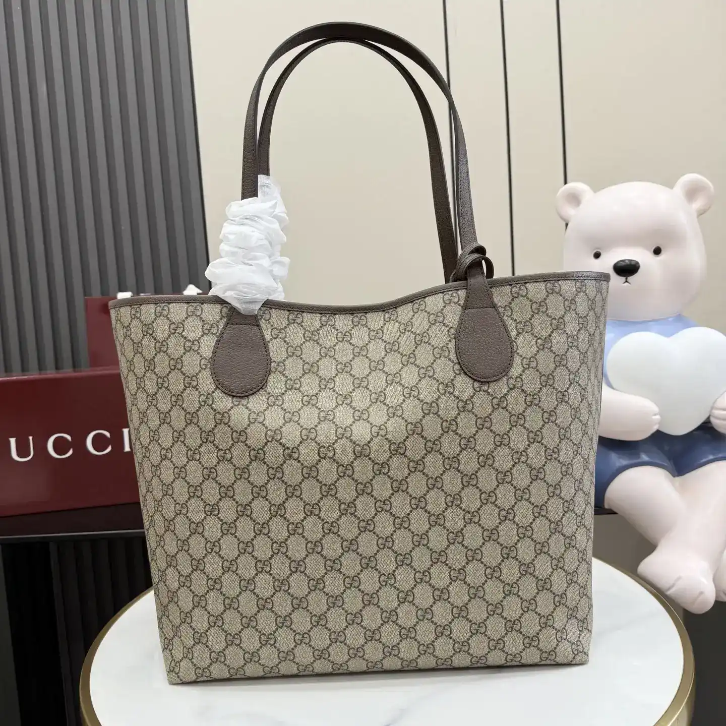 Gucci Brown Monogram Canvas Tote Bag product photo from LabelPicks