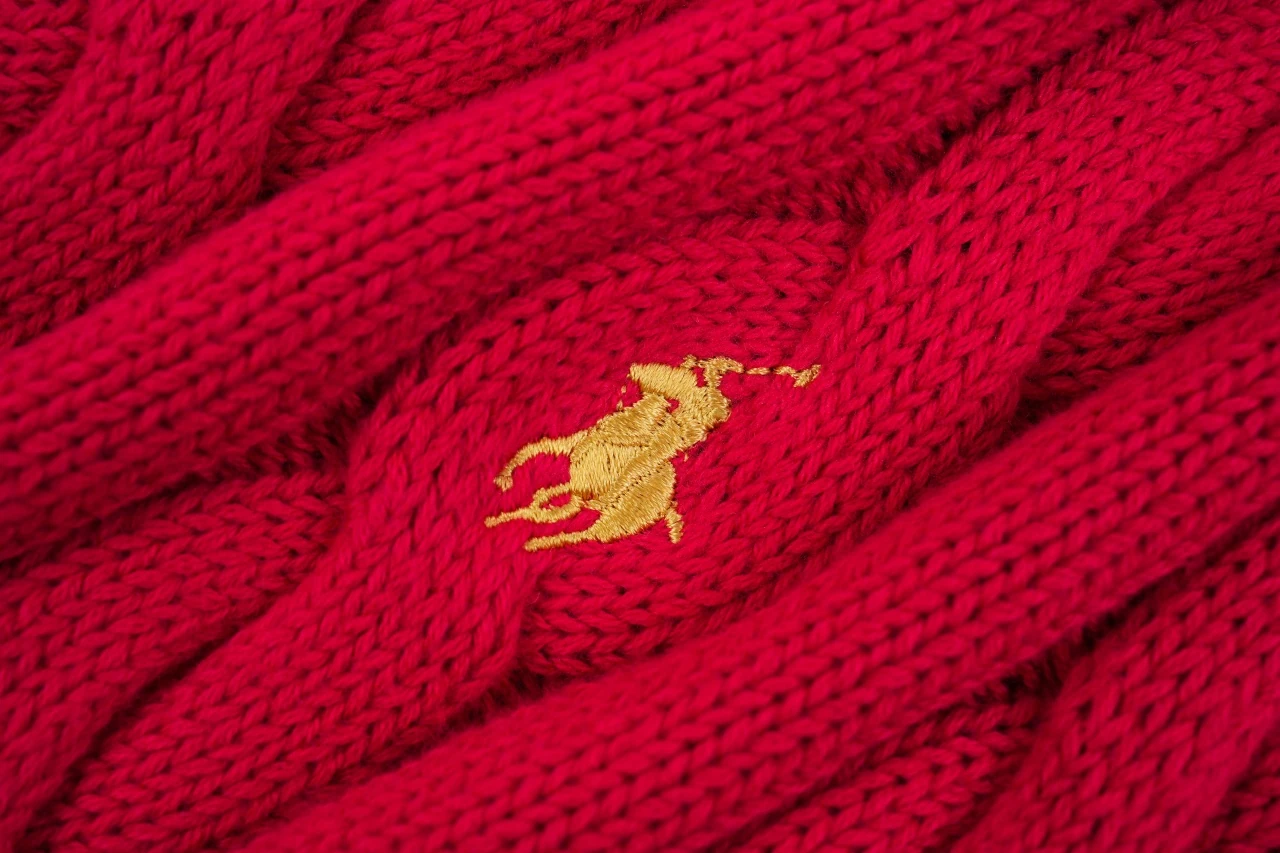 Ralph Lauren Red Pony Embroidered Cable Knit Crewneck Sweater product photo from LabelPicks