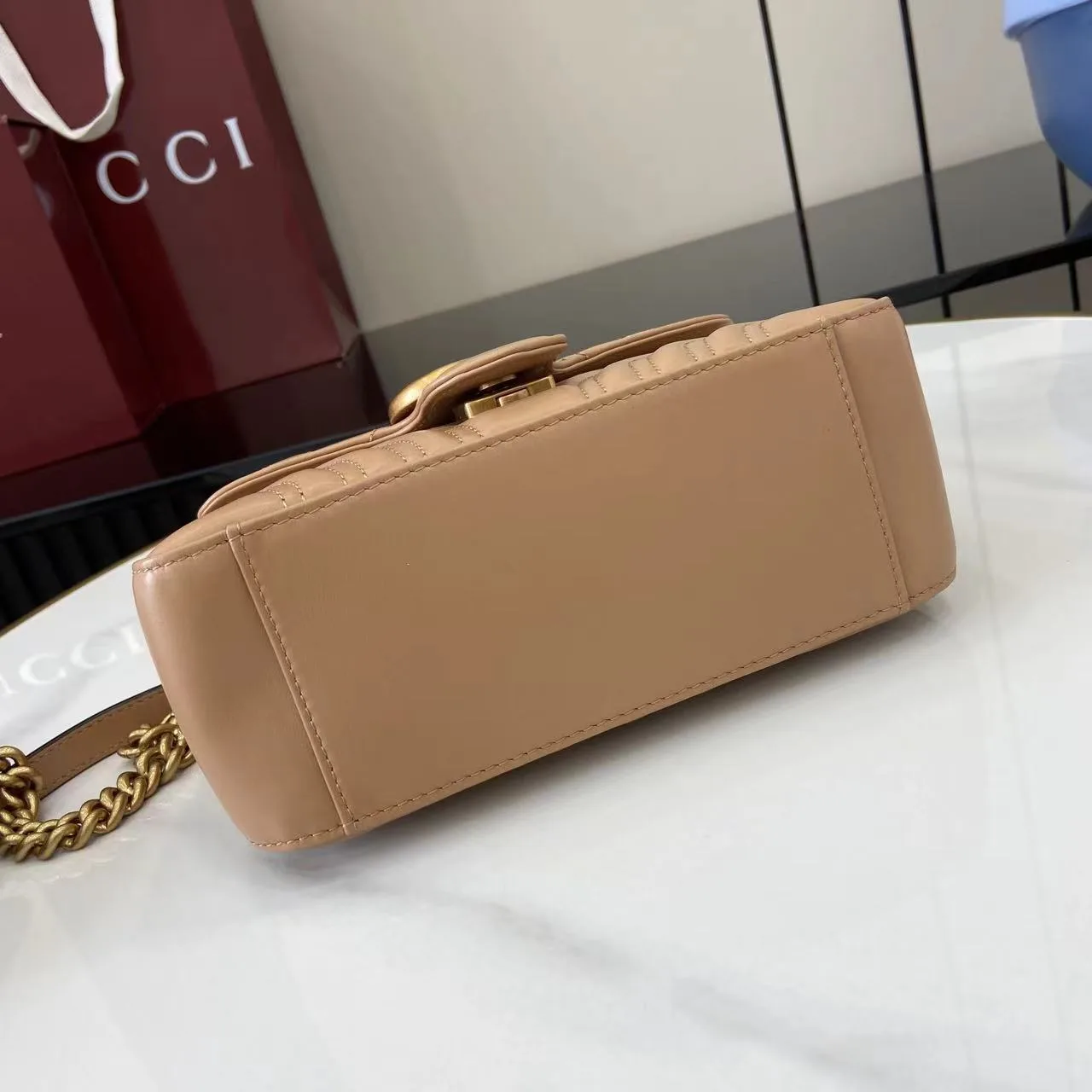 Gucci Beige Marmont GG Supreme Canvas Top Handle Bag product photo from LabelPicks
