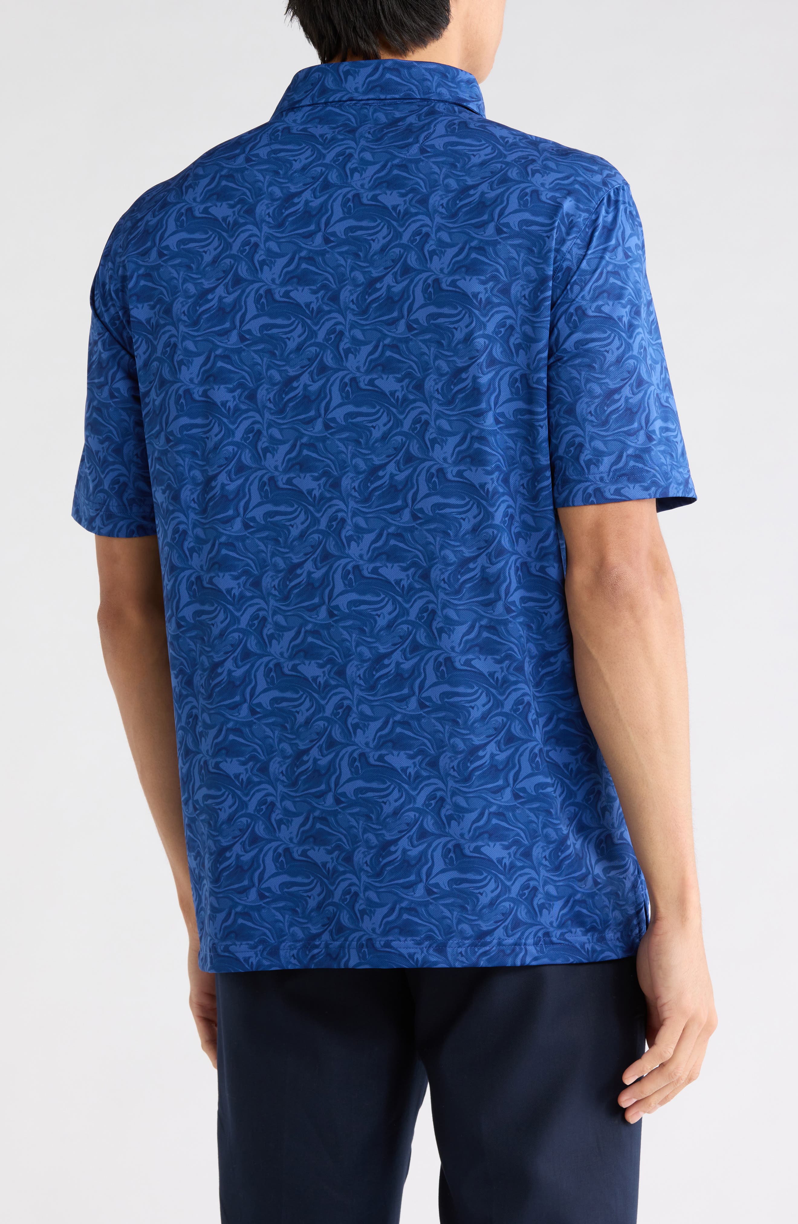 Greg Norman Deep Dive Print Knit Polo