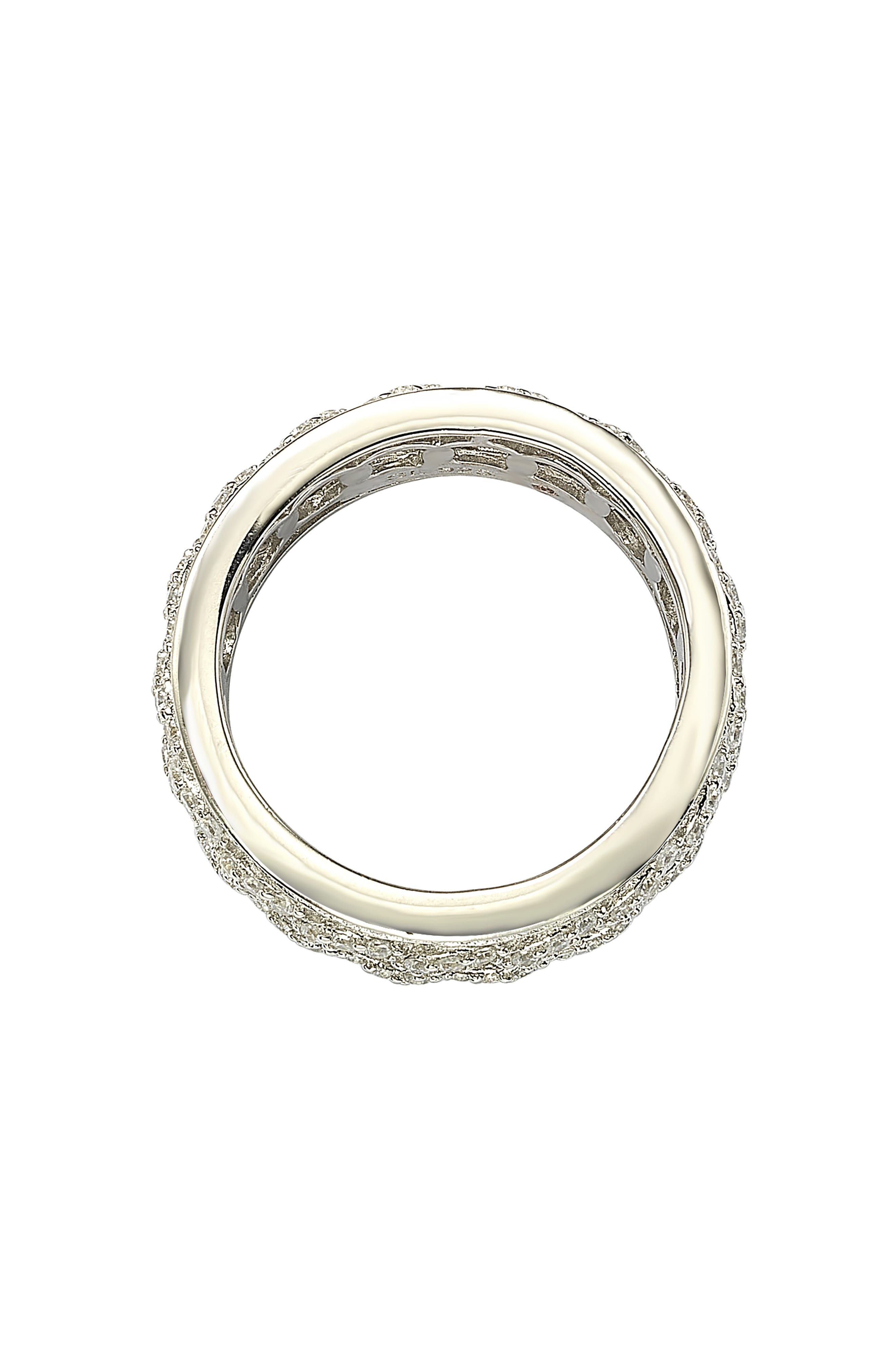 SUZY LEVIAN Sterling Silver Cutout CZ Band