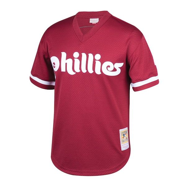 Lenny Dykstra Philadelphia Phillies Youth Cooperstown Collection Mesh Batting Practice Jersey - Burgundy