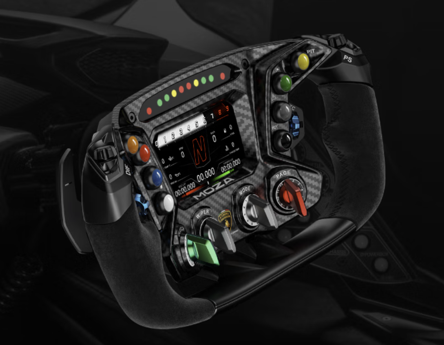 MOZA R25 Ultra Lamborghini ESSENZA SCV12 and Pedal Steering Wheel Gaming Controller Simulator and Throttle Pedal - GreshamTech