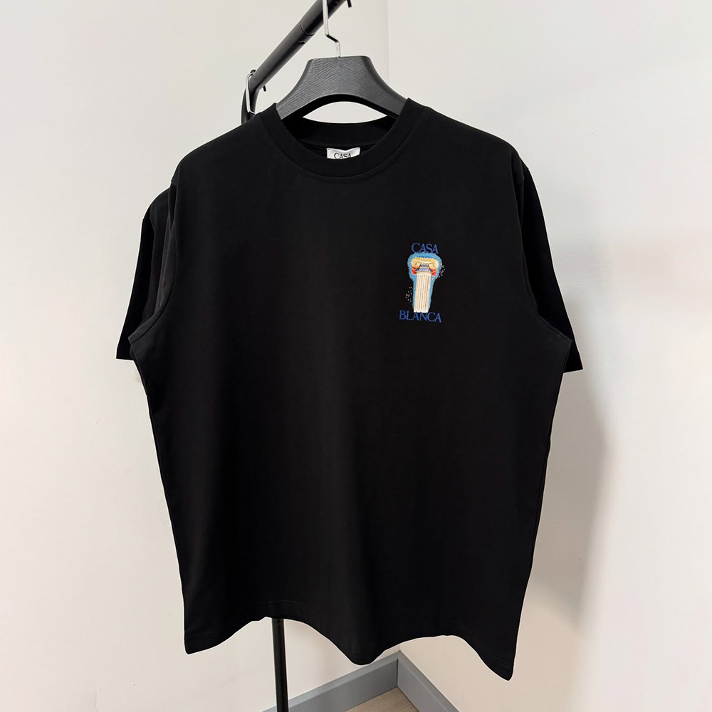 Leters Art Design Print Round Neck T-Shirt