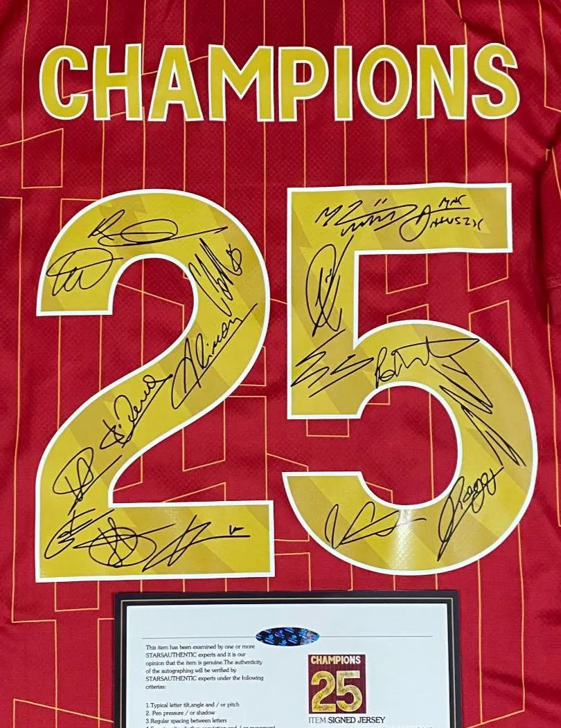 Liverpool FULL 2024 SIGNED Champions Team Squad Signature Jersey/Shirt + COA 24/25