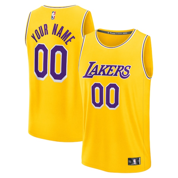 Los Angeles Lakers  Fast Break Custom Jersey - Icon Edition - Gold