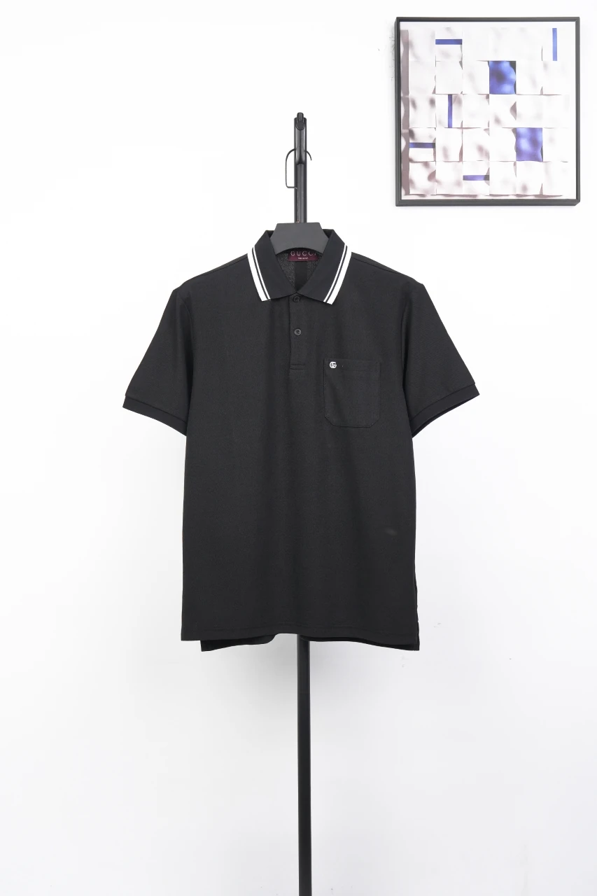 GUCCI Black Mini GG Pocket Polo Shirt product photo from LabelPicks