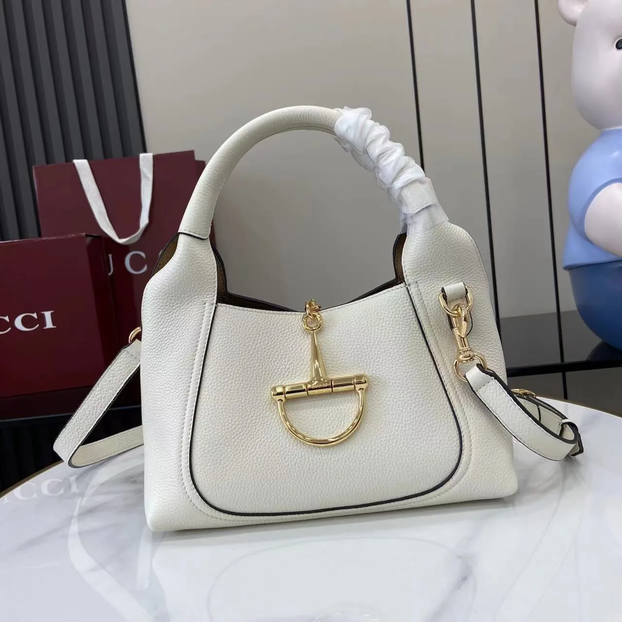 Gucci Grained Leather Shoulder Bag product photo from LabelPicks