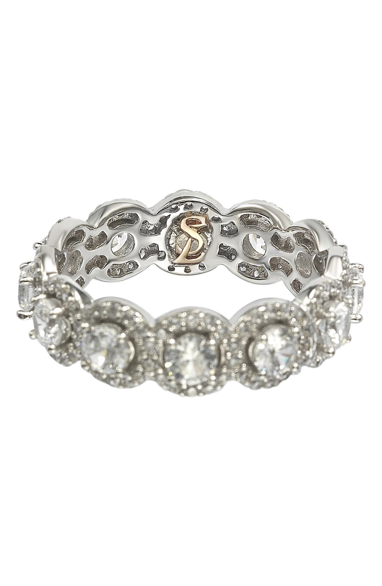 SUZY LEVIAN Sterling Silver CZ Bridal Band Ring