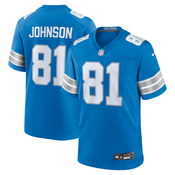 Calvin Johnson Detroit Lions Nike Team Retired Game Jersey -  Blue