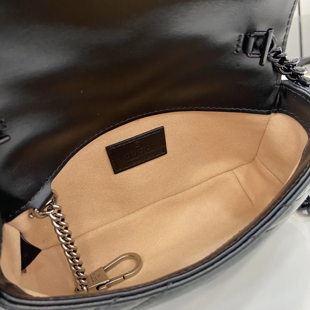 Gucci Marmont Black Quilted Leather Shoulder Bag product photo from LabelPicks