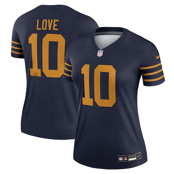 Jordan Love Green Bay Packers Nike Women's The 1923 Classic Legend Player Dri-FIT Top - Navy