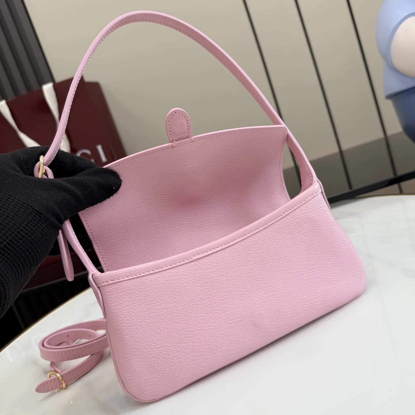 Gucci Jackie Pink Quilted Leather Shoulder Bag product photo from LabelPicks
