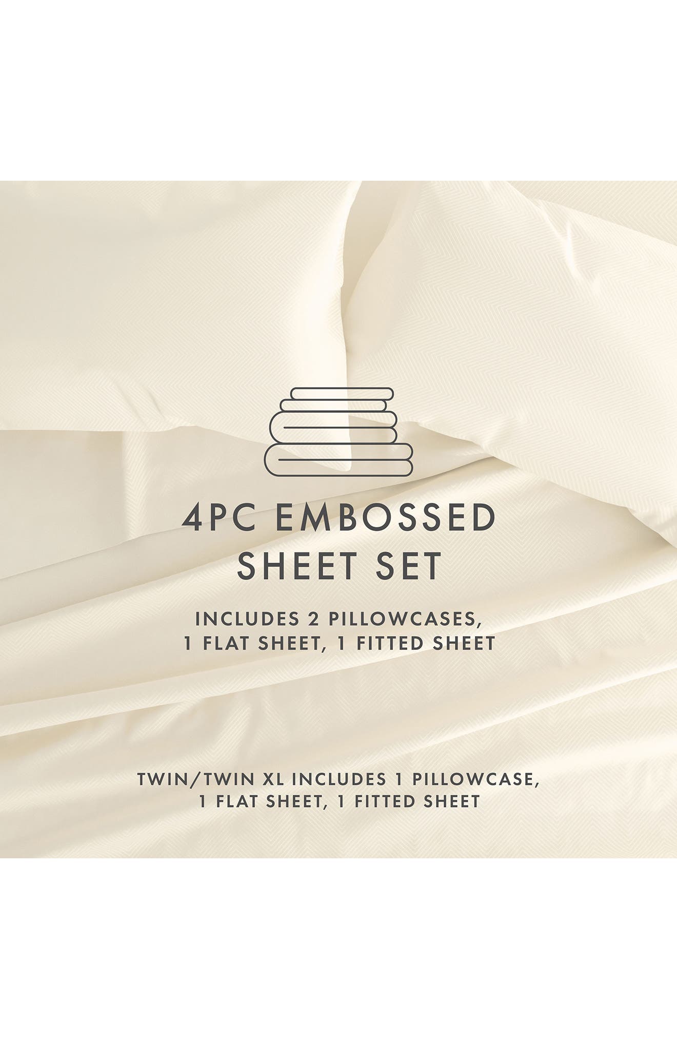 HOMESPUN Premium Chevron Embossed Sheet Set