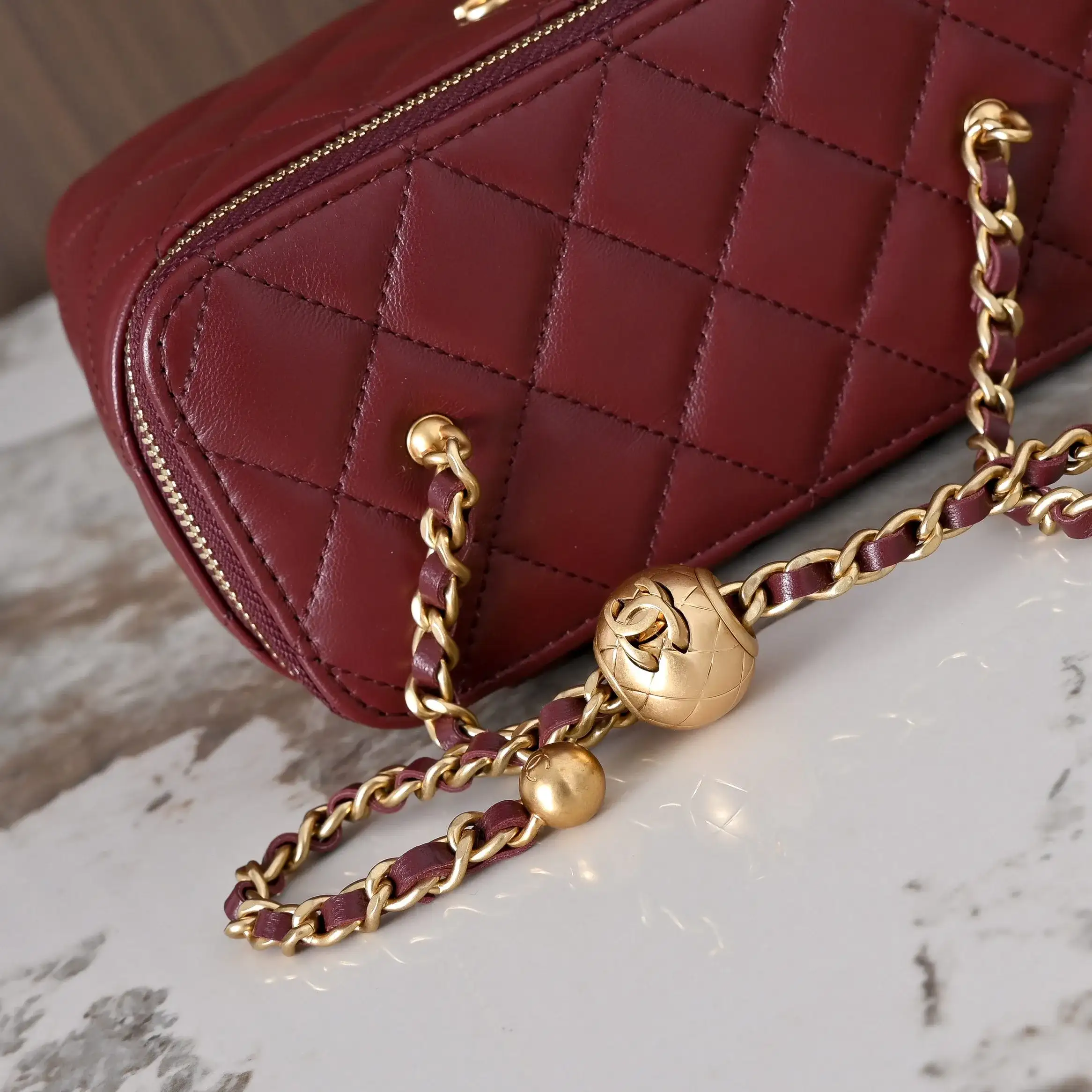 Chanel Burgundy Top Handle Bag product photo from LabelPicks