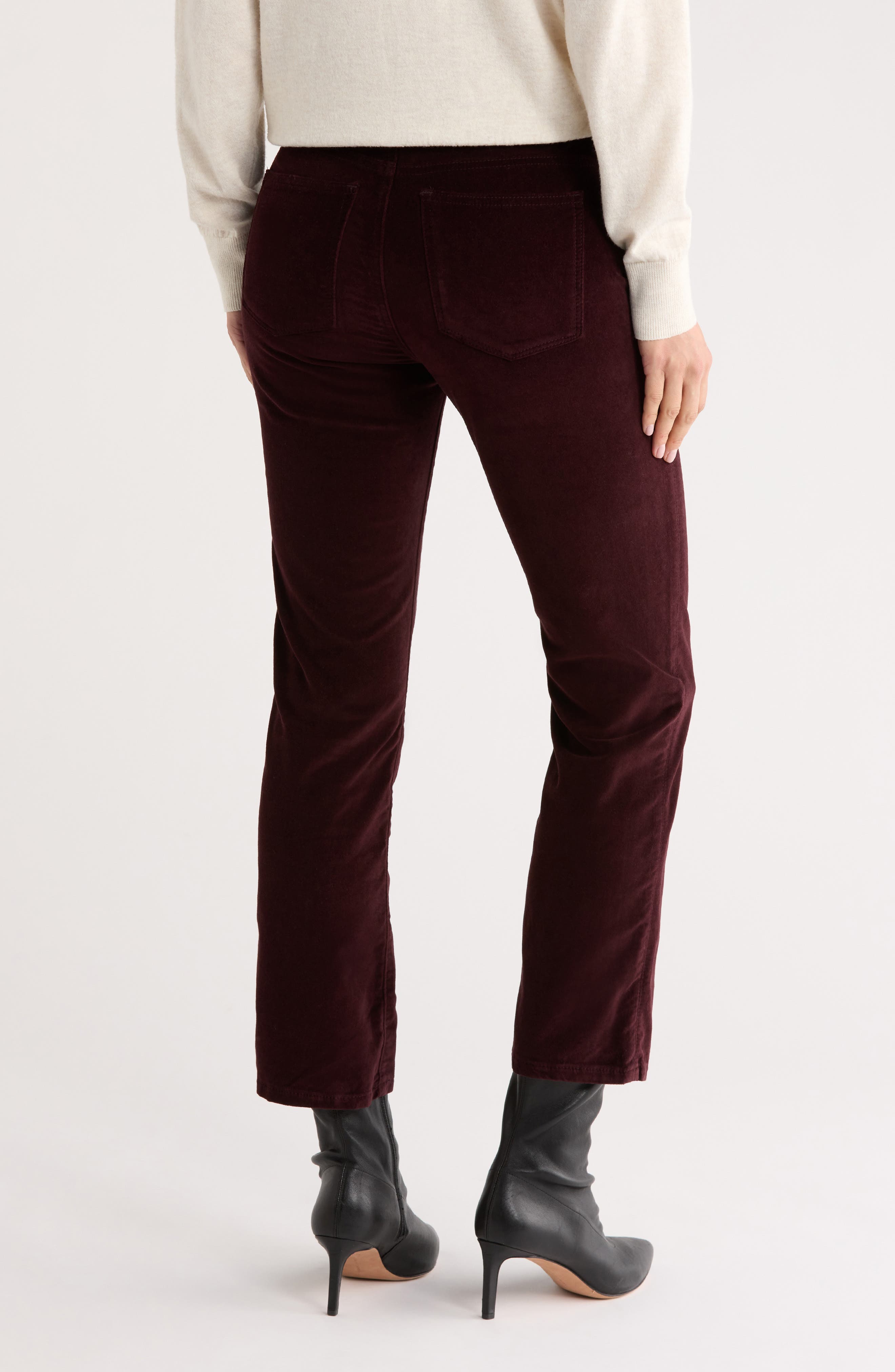 DL1961 Mara Mid Rise Ankle Straight Leg Velvet Jeans