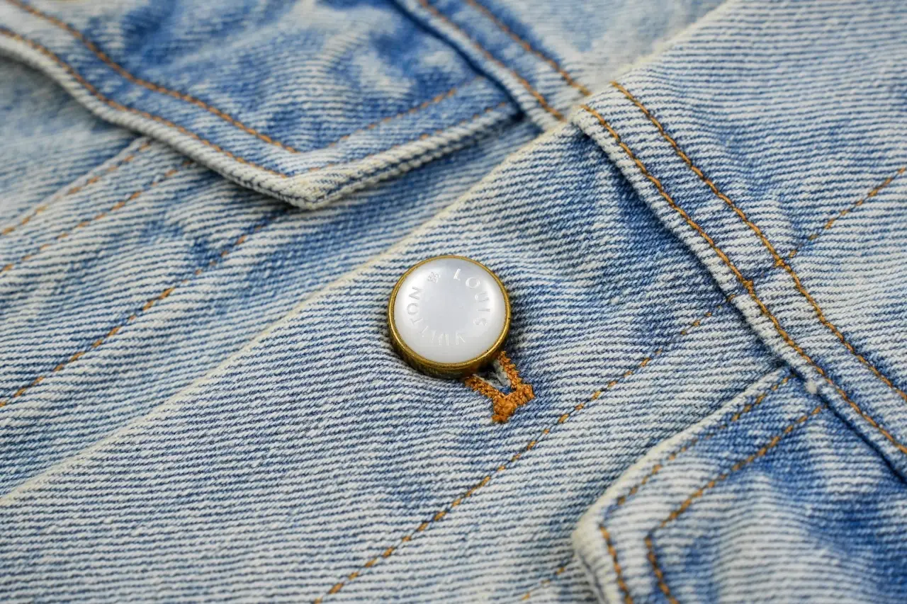 Louis Vuitton Light Blue Monogram Letter Stitch Denim Jacket product photo from LabelPicks