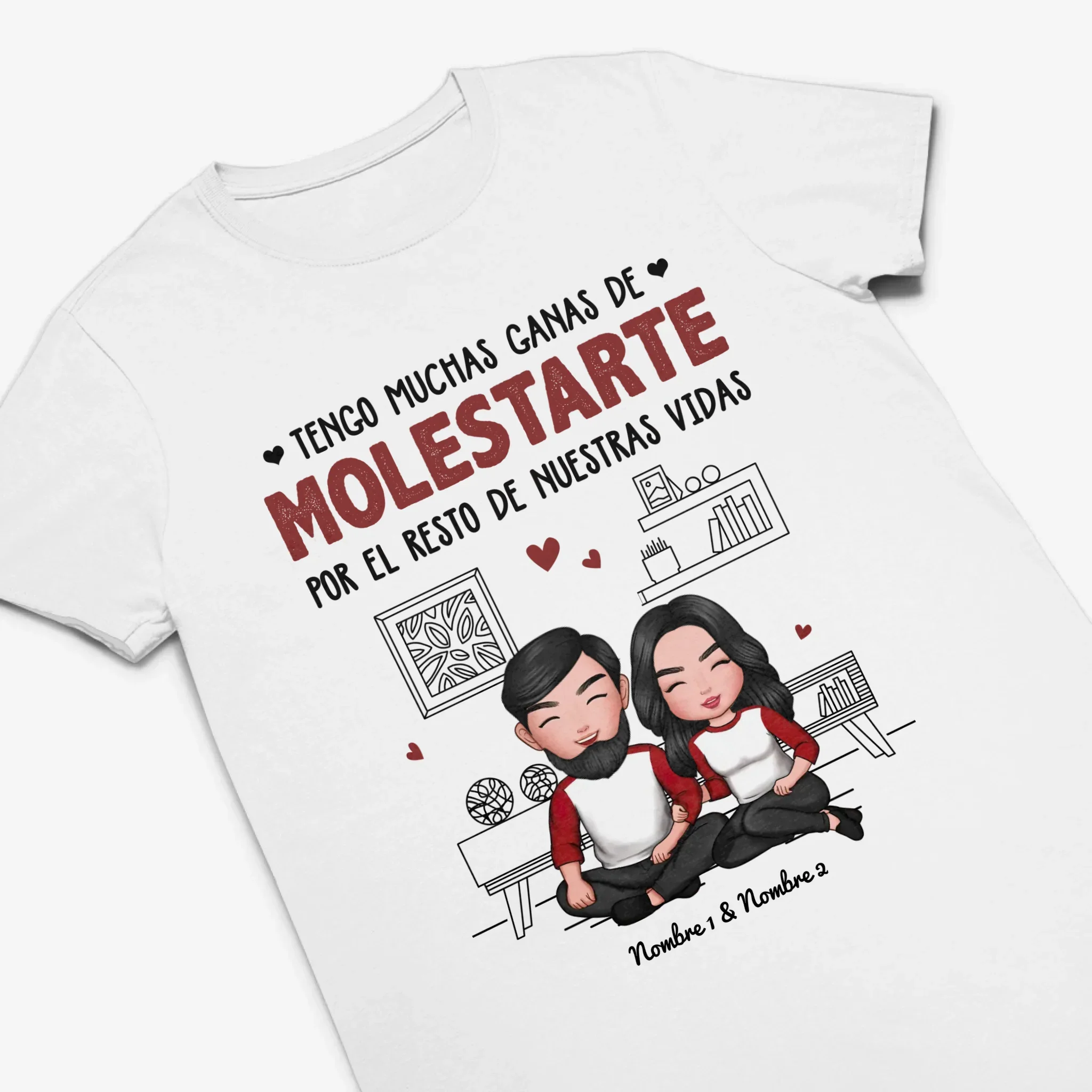 Personalizar Camisetas Para Esposo y Esposa | Personalizado Regalos Para Esposo y Esposa | Tengo muchas ganas de molestarte por el resto de nuestras vidas