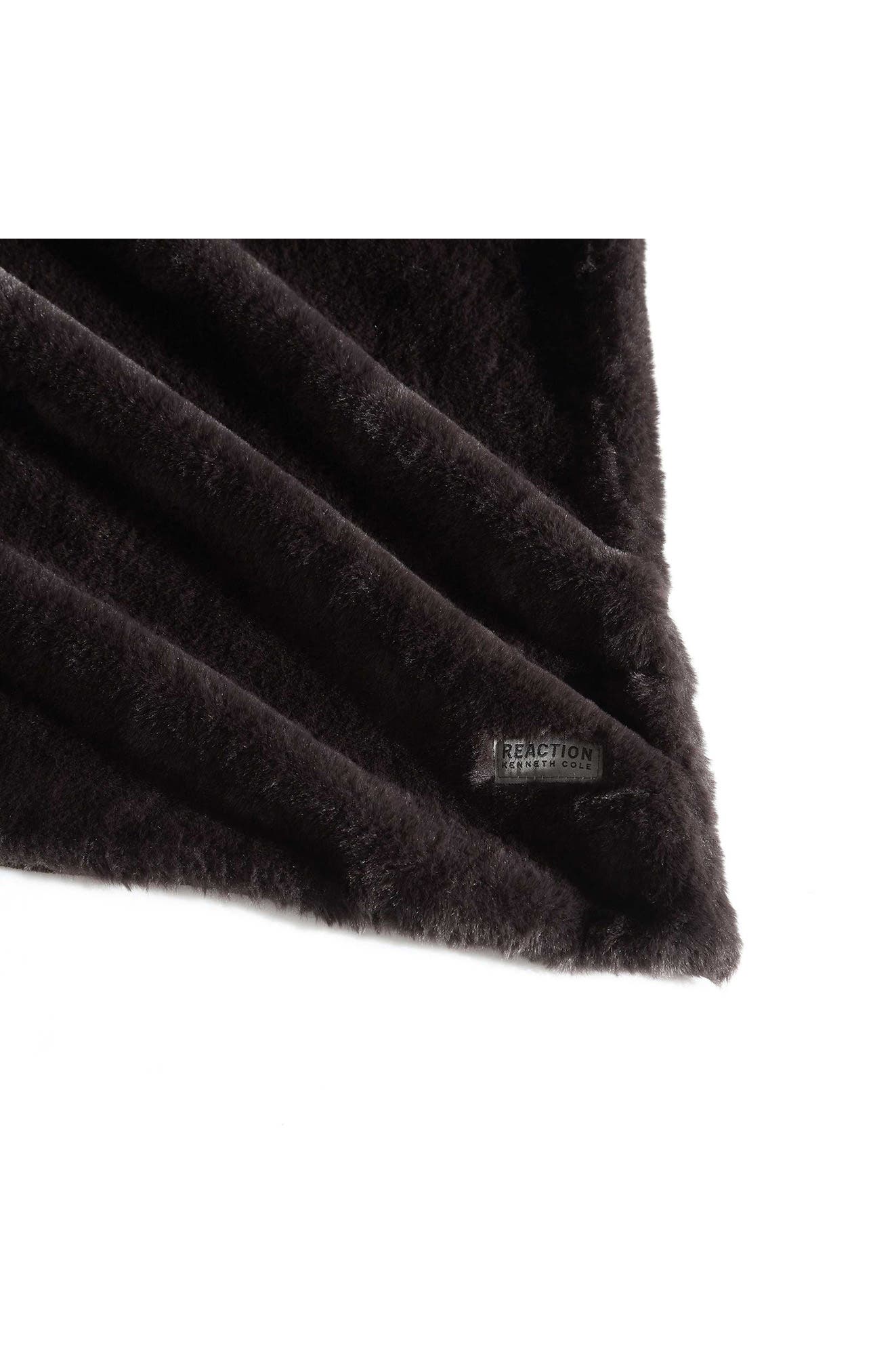 Kenneth Cole New York Solid Faux Fur Throw