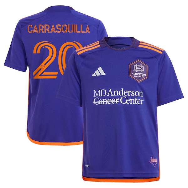 Adalberto Carrasquilla Houston Dynamo FC adidas Youth 2024 Still Holdin' Replica Player Jersey – Purple