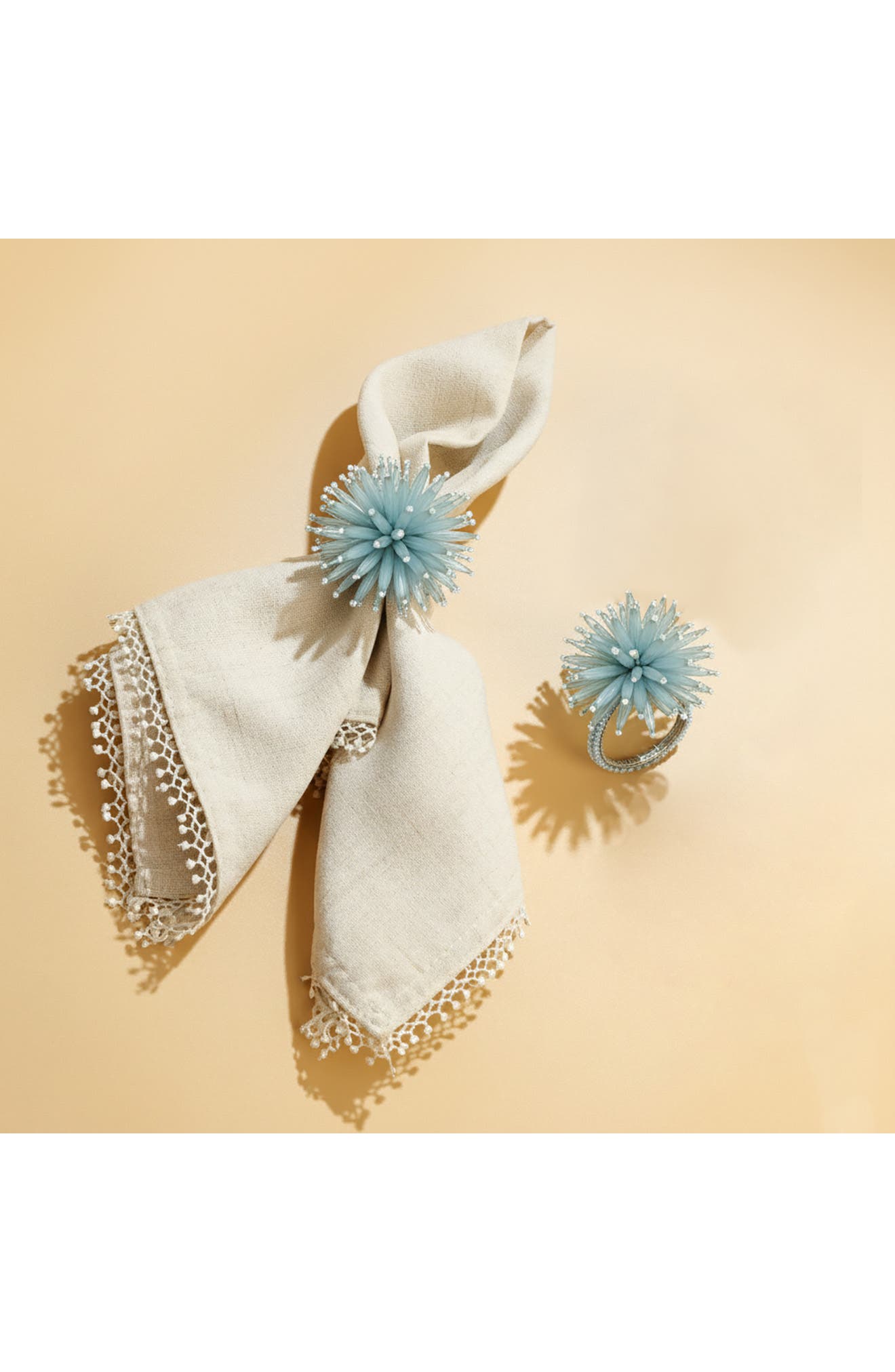 Tiramisu Arctic Sea Urchin Set of 4 Napkin Rings