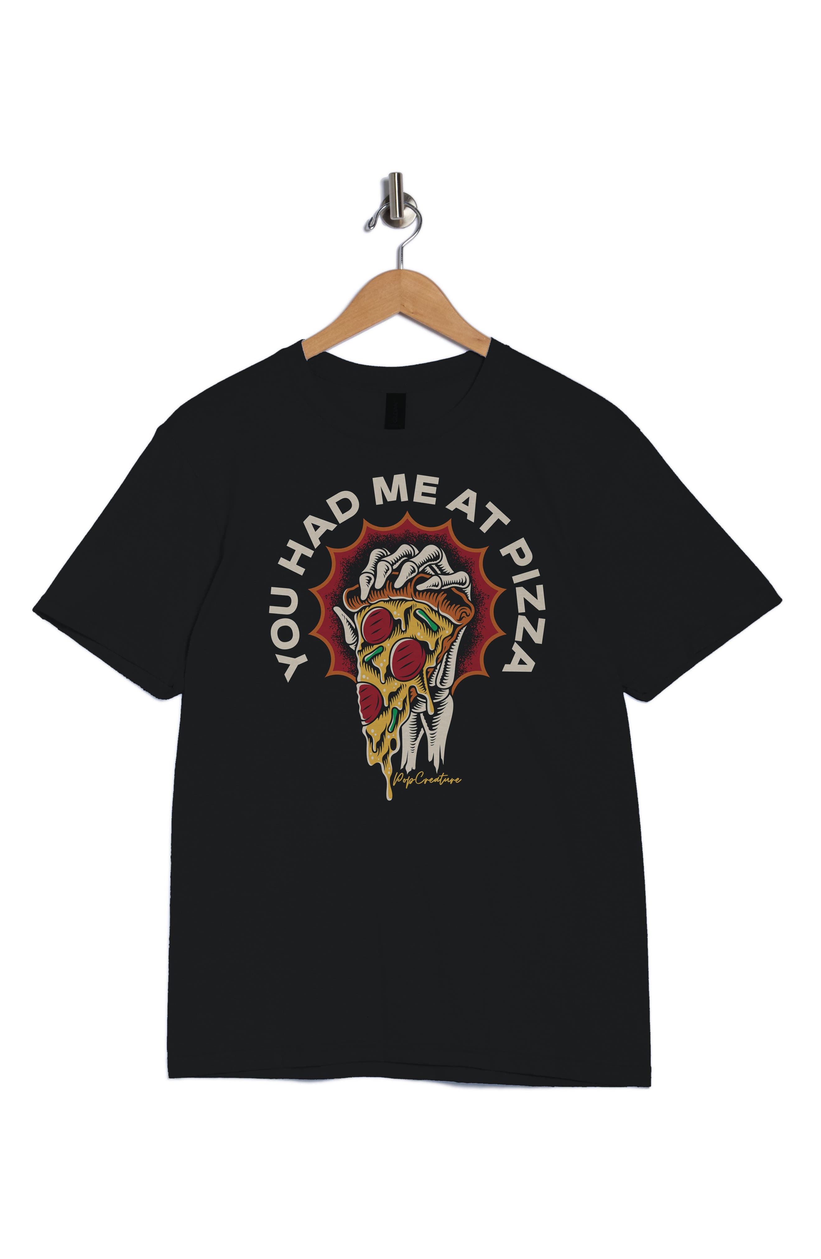 Monster Digital Pop Creature Had Me at Pizza Graphic T-Shirt