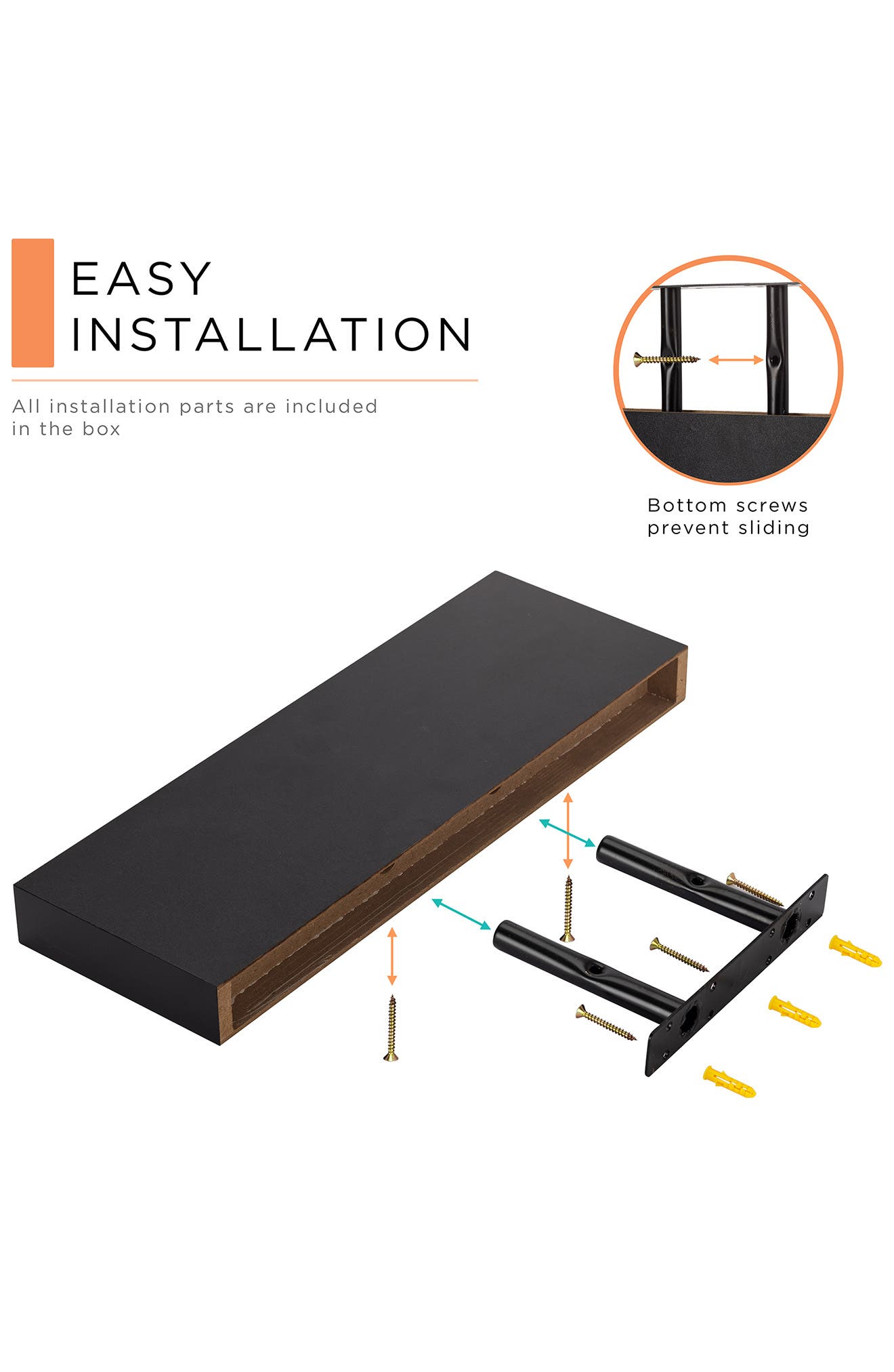 SORBUS Floating Shelves - Set of 2