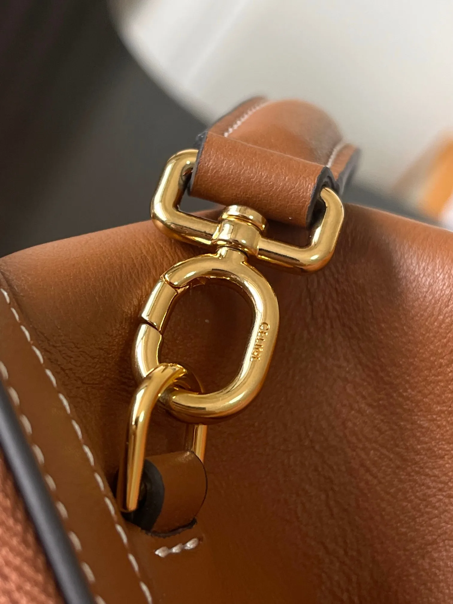 Celine Brown Calfskin Top Handle Bag product photo from LabelPicks