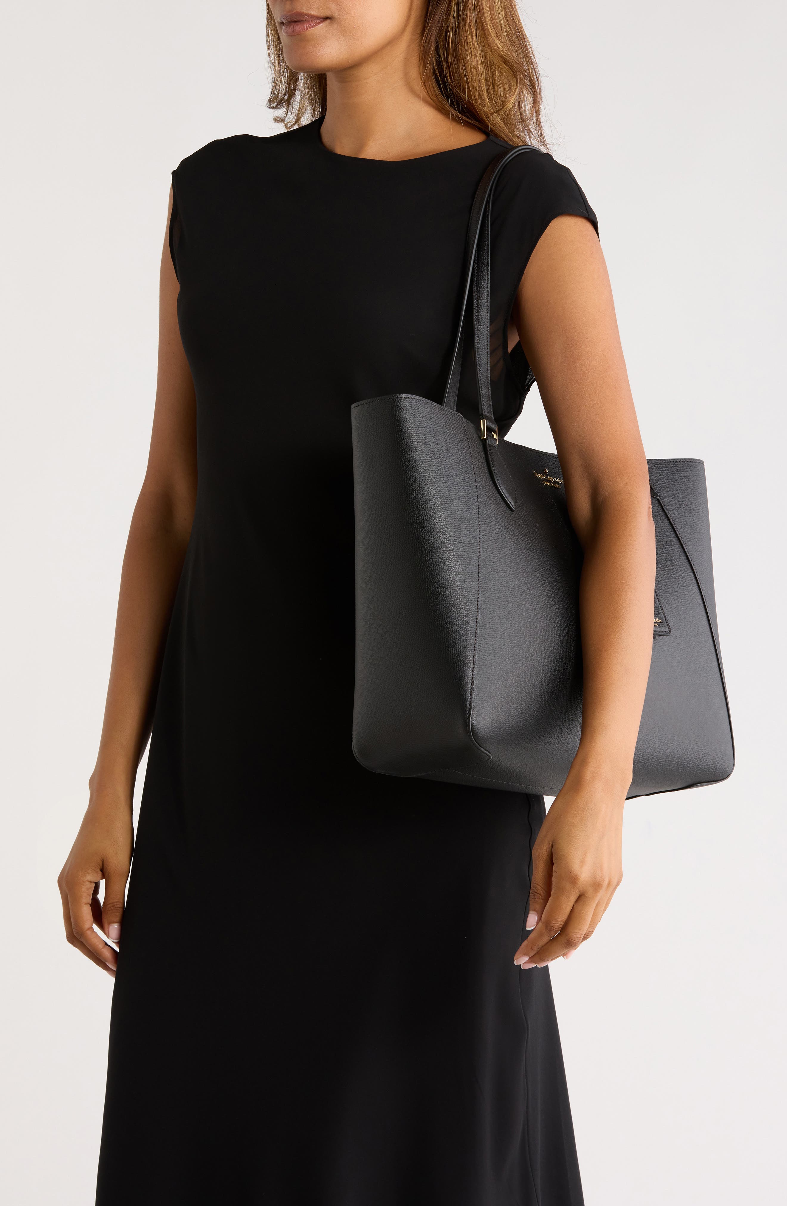 Kate Spade New York poppy refined grained leather tote bag