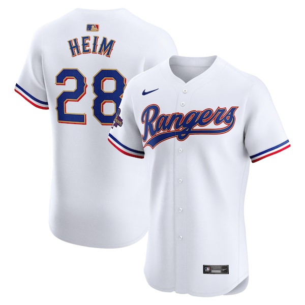 Jonah Heim Texas Rangers Nike 2024 Gold Collection Elite Player Jersey – White